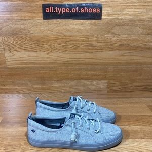 Sperry Gray Moccasins Woman Size 8